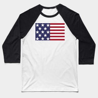 American Flag Clip Art Illustration Baseball T-Shirt